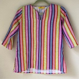 Kids Roller Rabbit Kurta Raya Border in Bright Multicolor, size 8